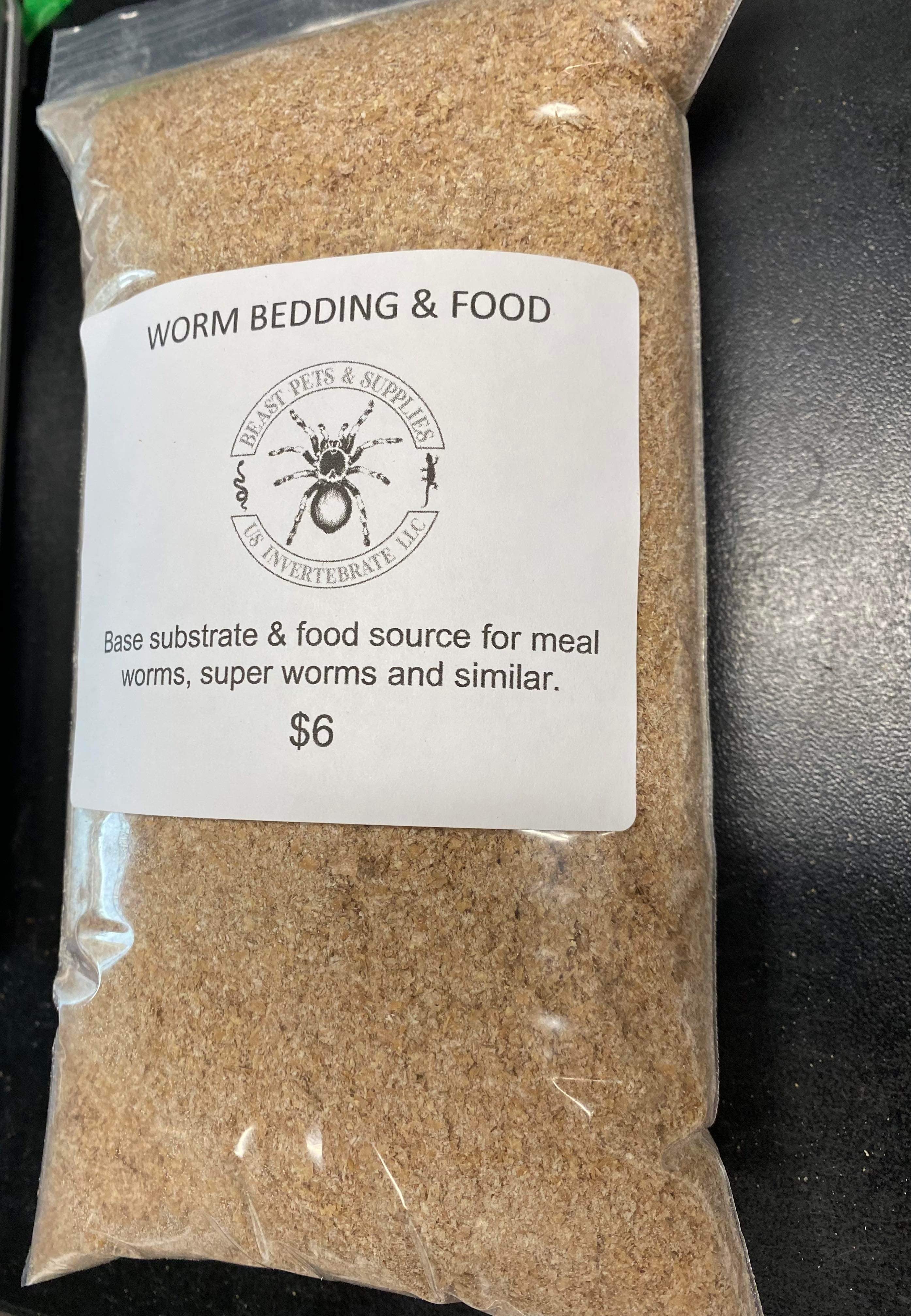 2 lb of Super worm/mealworm bedding US Invertebrate LLC